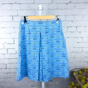J. McLaughlin Knee Length Skirt W/ Pockets Blue 4